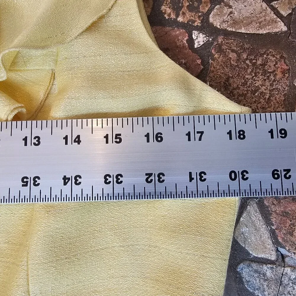 Antonio Melani Yellow and Silver Classic Sleeveless Dress with Belt, Size Medium - Picture 12 of 13